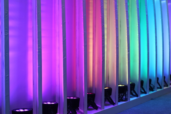 Il lavaggio leggero di colore pieno di RGB 12*3W di parità piana di Rohs LED ha condotto l'illuminazione par della fase per le nozze del partito