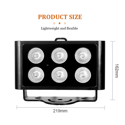 6x5W Indoor IP65 Square DMX RGBW LED Flood Light For Building Facade LED Wall Washer Floodlight