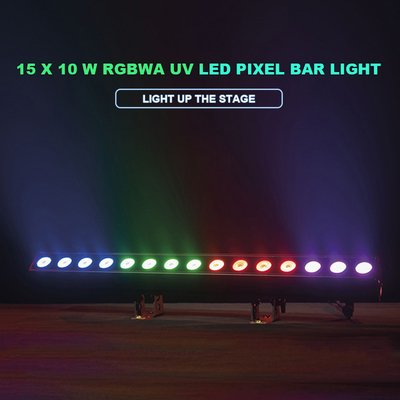 DMX Stage Light Outdoor Pixel Control LED Bar Light 15x10W RGBWA-UV per il parco di nozze disco