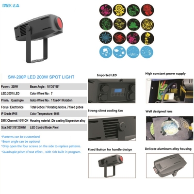 Luci del proiettore dello zoom LED del Gobo