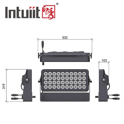 IP65 High Power Outdoor Stage Lighting 40X10W RGBW 4in1 LED Wall Wash Light Aluminum DJ Disco DMX Control