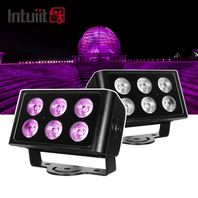 6x5W 4in1 all'aperto dmx rgbw IP65 led wall washer led flood light