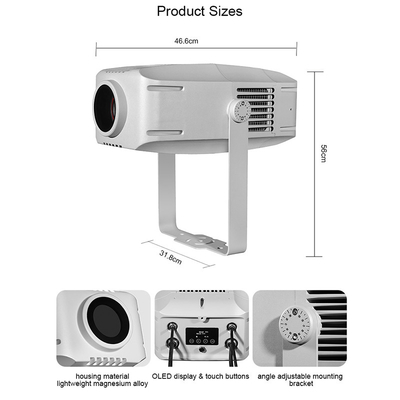 Proiettore Gobo Outdoor 400w Proiettore pubblicitario rotante LED impermeabile IP65 Logo Gobo Proiettore luce