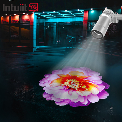 60W proiettore di luce a LED per esterni con logo, display pubblicitario IP65 proiettore gobo per negozi