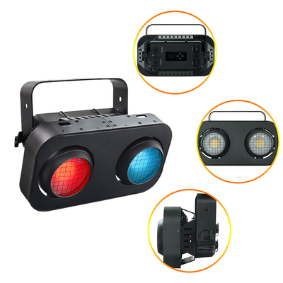 200W Cob LED Par Can Stage Light Bianco caldo o RGB 2 occhi LED Blinder Light DMX Audience Lights