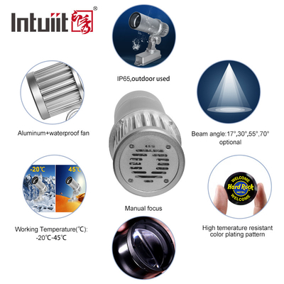 60 Watt Logo personalizzato GOBO Proiettore Luci esterne LED GOBO Proiettore Lampada IP65 impermeabile Per aziende Negozio Anteriore pubblicità E matrimonio
