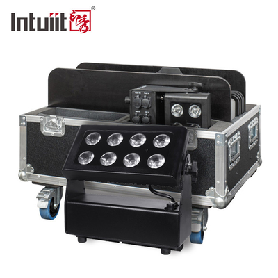 8X15W RGBW 4-in-1 LED Proiettore impermeabile DMX Controllo Flat Spotlight Sfondo Lampada da lavaggio a parete Lampada da palco
