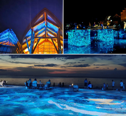 400W Proiettore a prova d'acqua all'aria aperta onde d'oceano ondulazione d'acqua GOBO logo proiettore luce