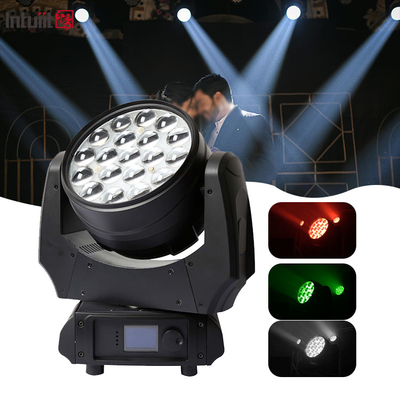 Luce per palcoscenico a LED 19x10W DMX RGBW 4in1 Zoom LED Wash Wall Moving Head Light Per concerto DJ Bar Disco Club