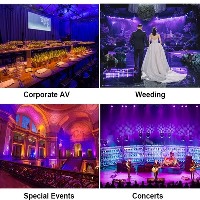 Potente 18x20W Outdoor RGBWA-UV 6in1 IP65 Ignifuga DJ Disco City Wedding Event Stage LED Par Light