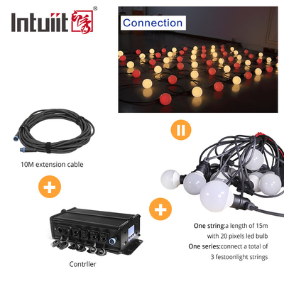 Illuminazione natalizia lampadina a LED pixel LED luce impermeabile Dmx Rgbw Multi Colore String Natale lampadina a LED stringa luce