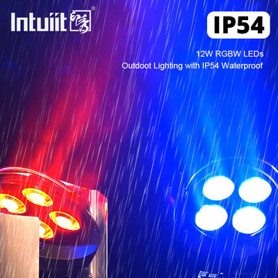 4*12W RGBW IP54 Wireless Battery Powered LED Uplights Spotlights per applicazioni in giardino