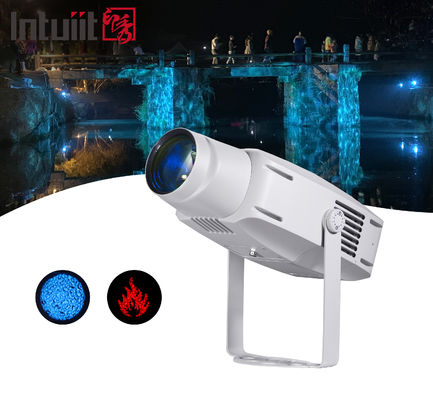 400W impermeabile IP65 LED GOBO Proiettore Edificio esterno Luce di proiezione Quattro colori di commutazione Effetto dell'acqua Luce di proiezione