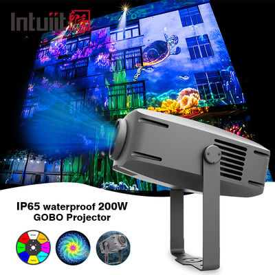 200W Gobo Projector Outdoor IP65 Gobo logo Projector Impermeabile Logo personalizzato Rotante Gobo Projector Luce Luci pubblicitarie