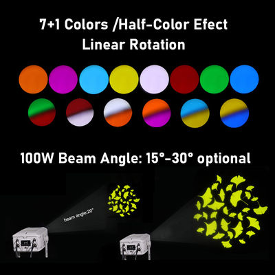 100W LED Rotante Logo pubblicitario Luce esterna IP65 impermeabile Custom Pattern Gobo Projector