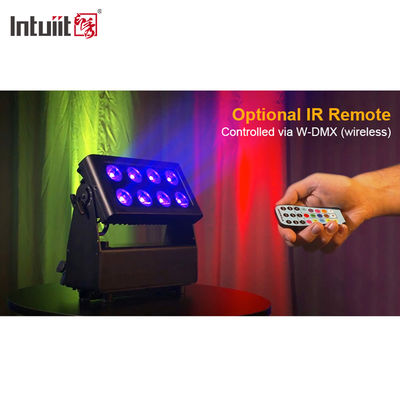 Faretto da palco a LED wireless a batteria DMX RGBW impermeabile per eventi, 8x15W
