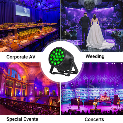 18x20 Proiettore LED Par DMX Impermeabile RGBWA UV per Teatro all'aperto, Matrimoni, Concerti ed Eventi