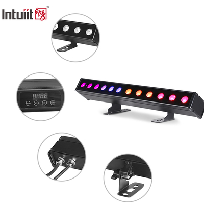 IP65 Batterie Power Led Wall Washer 12pcsx2W Rgbw 4in1 Led bar Light per esterni