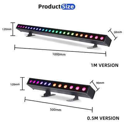 IP65 Batterie Power Led Wall Washer 12pcsx2W Rgbw 4in1 Led bar Light per esterni