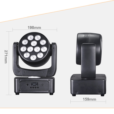 Testa mobile luci 12*8W LED Stage Lights RGBW DJ Lighting DMX 512 Sound Activation per eventi, feste, matrimoni, chiesa, live band show