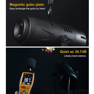 Proiettore Gobo LED personalizzato da 40W Immagine statica o dinamica per pubblicità