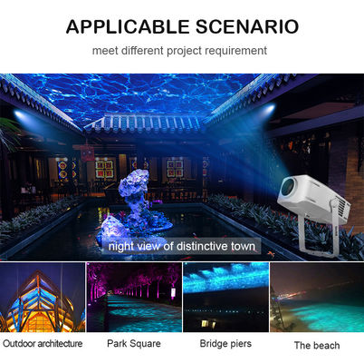 Proiettore da esterno effetto onda d'acqua IP65 | LED RGBW, opzioni da 60W a 400W, DMX512, luce a increspature in movimento per facciate, giardini