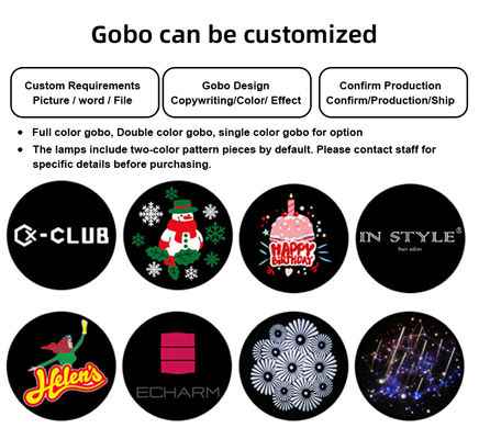 Lampada proiettore esterno a LED personalizzabile da 60W Logo personalizzato Proiettore Gobo per pubblicità esterna Evento aziendale Decorazione di matrimonio