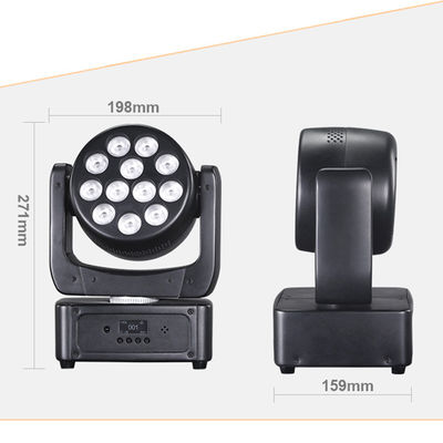 Stage Light Factory 12x8W RGBW LED Wash Moving Head Light con controllo DMX512 attivato dal suono