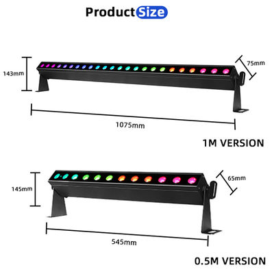 LED 12/24x2W RGBW 4IN1 Led Wall Wash Light LED Bar DMX Line Bar Wash Stage Light Festa di nozze Eventi di illuminazione
