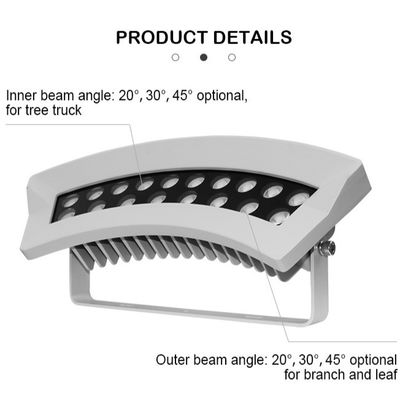Professionale RGBW LED Building Tree Flood Light Ignifuga IP65 DMX512 LED Proiettore per facciata all'aperto 36W