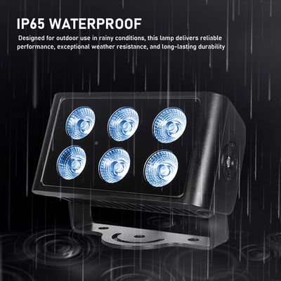 6x5W RGBW 4in1 Inondazione LED all'aperto IP65 impermeabile DMX512 Architettura Lavatrice di pareti per facciata del giardino