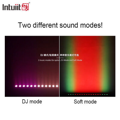 24x2W RGBW 4-in-1 LED Linear Wall Washer Bar DMX512 Sound Activated Stage Wash Light per edifici ed eventi