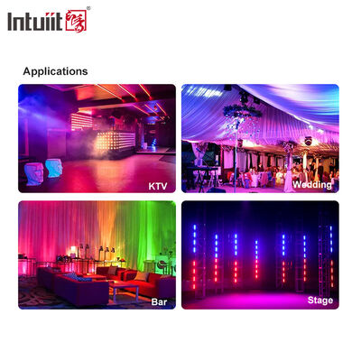 24x2W RGBW 4-in-1 LED Linear Wall Washer Bar DMX512 Sound Activated Stage Wash Light per edifici ed eventi