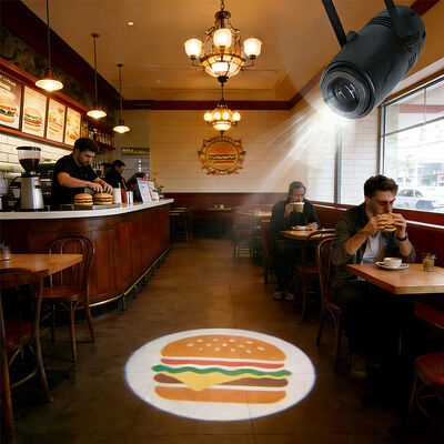 Design del logo del proiettore Gobo LED 40W Luce pubblicitaria