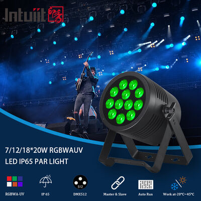 LED 7/12/18X20W Rgbwa Uv 6In1 Impermeabile DMX 512 Led Par Light per Progetti Esterni