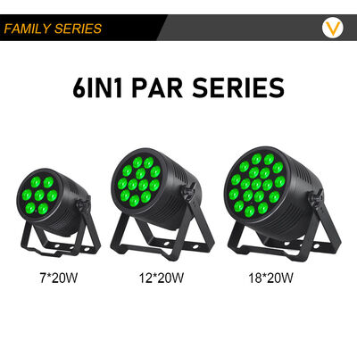 Faretto LED Par per esterni IP65 Impermeabile Led Par 12x20w RGBWA UV 6IN1 DMX Led Par Light