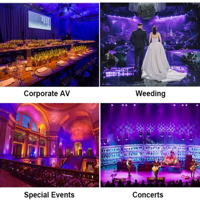 Luce par professionale a LED impermeabile IP65 12x20W RGBWA + UV 6in1 DMX512 Luce da palco per eventi di feste di nozze all'aperto DJ Discoteca