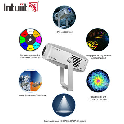 Proiettore LED Logo Gobo 400W IP65 DMX512 Esterno con Motivo Personalizzato per Edifici, Pubblicità ed Eventi