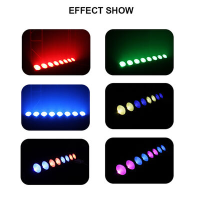 Barra di luci da palcoscenico a LED RGB 8*15W, luci stroboscopiche da DJ per feste, lavaparete 3 in 1 per interni con controllo DMX, riproduzione automatica per chiese, Natale, matrimoni, balli
