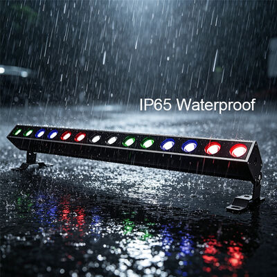 Illuminazione da parete lineare a LED impermeabile 140W RGBW 4in1 IP65 14x10W DMX512/RDM Illuminazione per edifici a colori per città