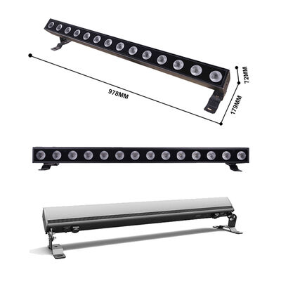 Illuminazione da parete lineare a LED impermeabile 140W RGBW 4in1 IP65 14x10W DMX512/RDM Illuminazione per edifici a colori per città
