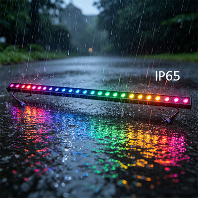 2x24W RGBW 4-in-1 IP65 Outdoor LED Linear Wall Washer ¢ DMX512 Waterproof Wash Light per edifici, ponti e paesaggi