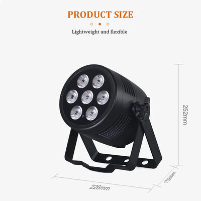 IP65 Acque resistenti all'alluminio LED Par Light 7x20W RGBWA UV 6in1 DMX512 Professional Stage Uplight per eventi all'aperto