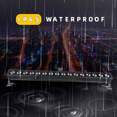 IP65 all'aperto 16x5W RGBW 4 in 1 LED Lineare Parete Lavatrice Bar Light DMX512 Architettura di palcoscenico Illuminazione lavaggio