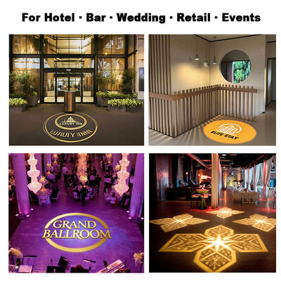 Proiettore gobo professionale per interni a LED da 40 W, lampada rotante per proiezione di logo con immagine personalizzata per la decorazione di matrimoni, ristoranti, centri commerciali