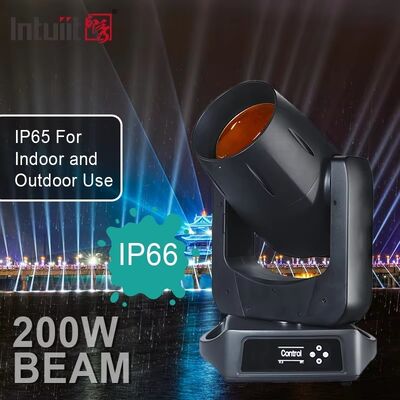 Outdoor IP66 LED 200W Beam Moving Head Light Effetto di illuminazione da palcoscenico a raggio acuto per night club DJ Disco Show Festa di nozze all'aperto