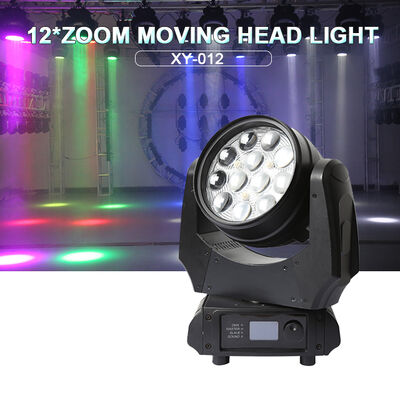 Hot Sale LED Moving Head Wash Light 12x10W RGBW 4in1 DMX512 Lampada per la tintura di palcoscenico professionale per festa di nozze KTV