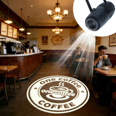 Lampada proiettore gobo pubblicitario per interni a LED 40W IP20, lampada da terra con logo personalizzato