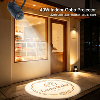 40W LED Gobo Logo Projector Luce di proiezione pubblicitaria commerciale