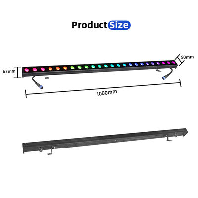 2x24W RGBW 4-in-1 IP65 Outdoor LED Linear Wall Washer ¢ DMX512 Waterproof Wash Light per edifici, ponti e paesaggi